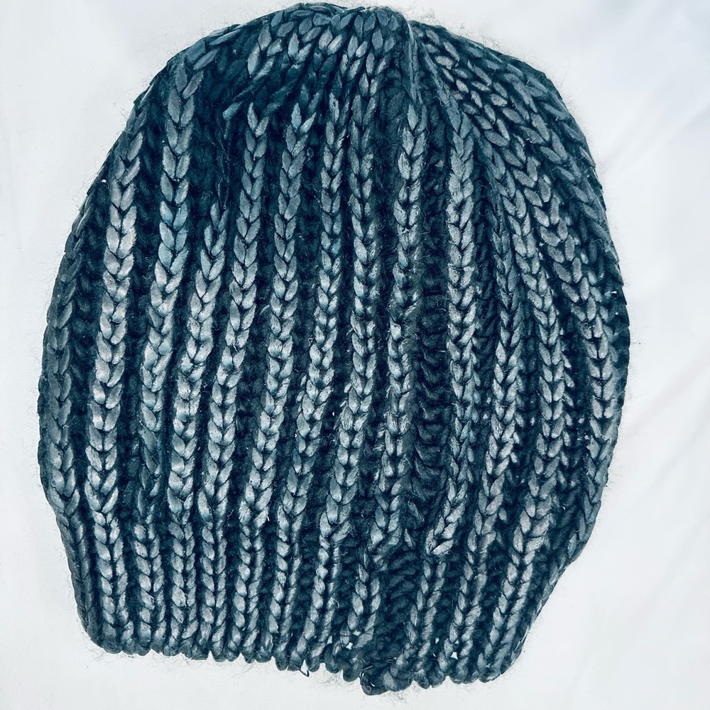3/$15 Black, Leather-looking beanie